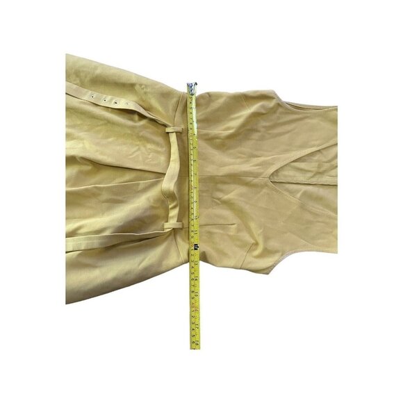 EUC Banana Republic Yellow Ponte Belted Dress Size  Petite OP - Picture 4 of 12